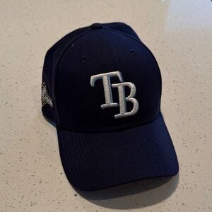 2023 Post Season Tampa Bay Rays navy blue hat one size fits most velcro baseball